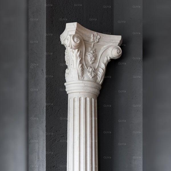 Полуколонна из мрамора Bianco Zeus