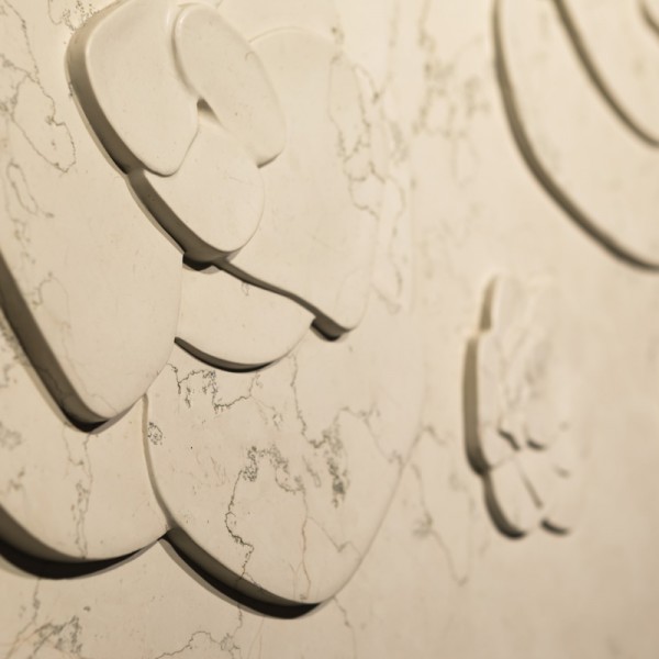 3D панно из мрамора Bianco Zeus